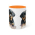 Rottweiler Pupies - Color Accent Mugs, 11oz